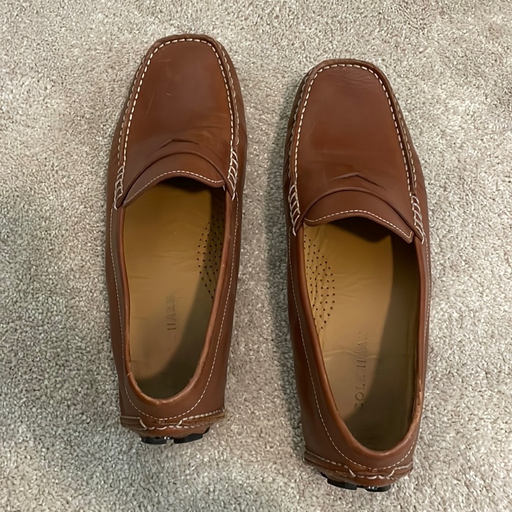 Cole Haan brown leather loafers